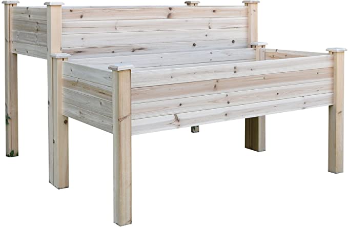 Test Outsunny Jardinière sur Pieds carré Potager 2 étages