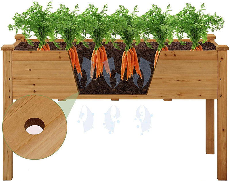 avis Yaheetech Lit de Jardin Surélevé Carré Potager sur Pieds