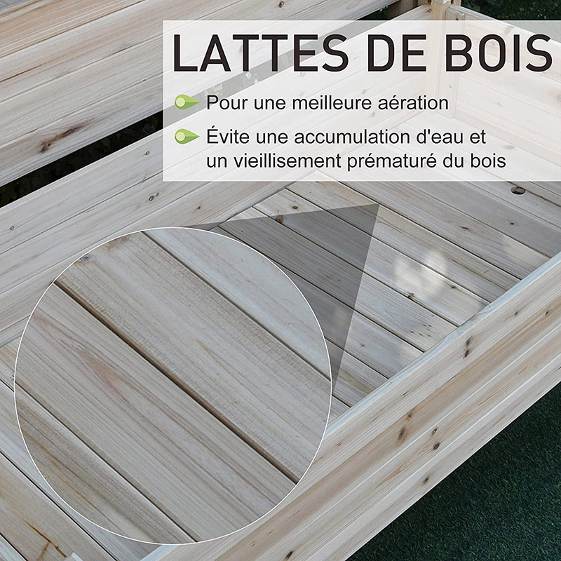 test et avis Outsunny Jardinière sur Pieds carré Potager 2 étages