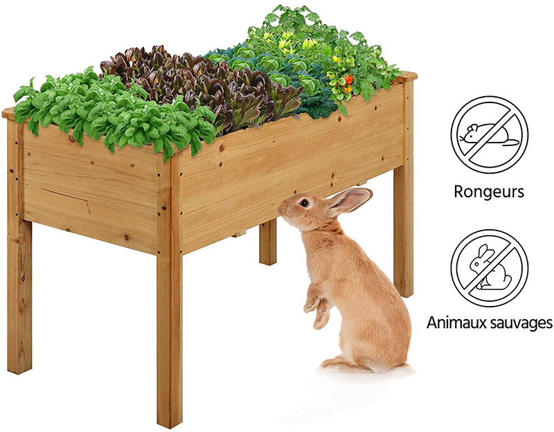 test et avis Yaheetech Lit de Jardin Surélevé Carré Potager sur Pieds